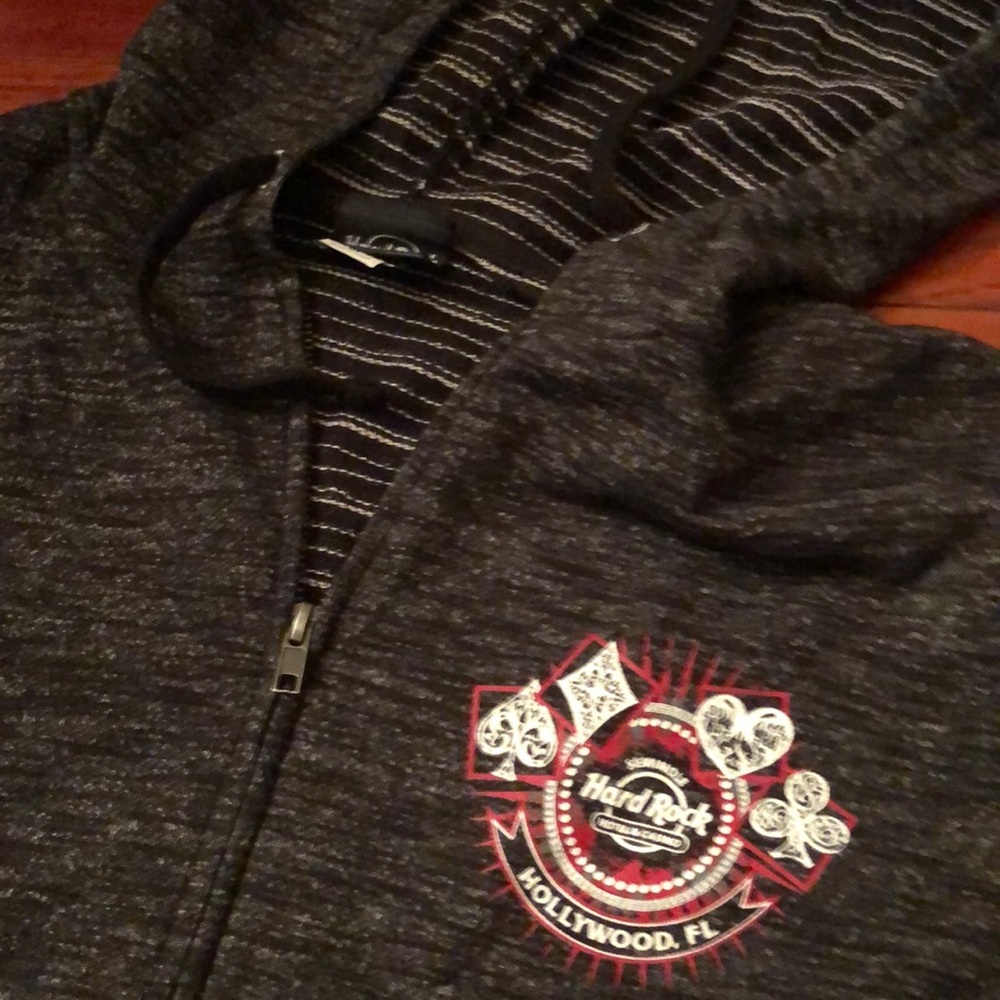 Hard Rock Cafe zip hoodie grey like new